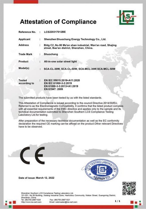 SCA-CL MCL CE Certificates 2022 SCA-CL MCL CE Certificates 2022